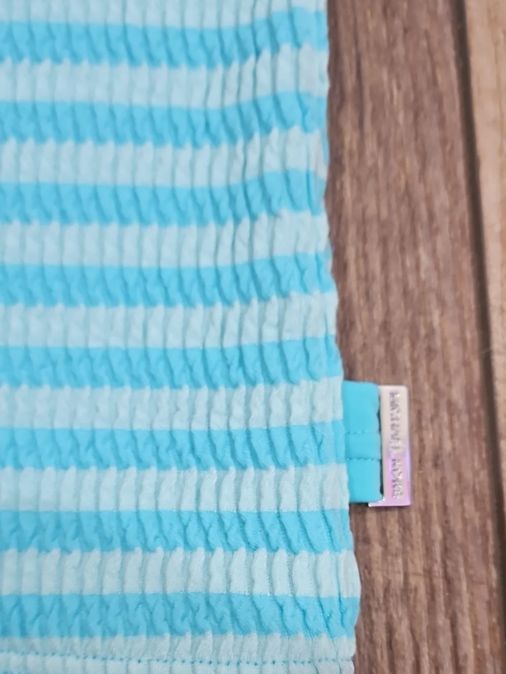 MICHAEL Michael Kors Turquoise Striped Ribbed Mini Skirt